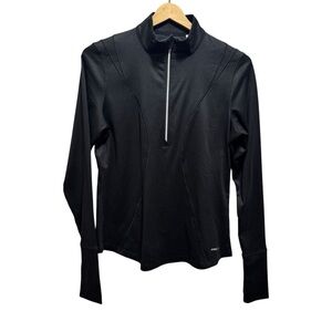 ANNIKA by Cutter & Buck Black Long Sleeve 1/4 Zip Golf Shirt Size Small